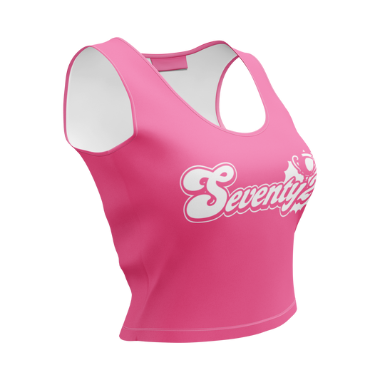 Seventy2 Women's Crop Top (Pink/White)